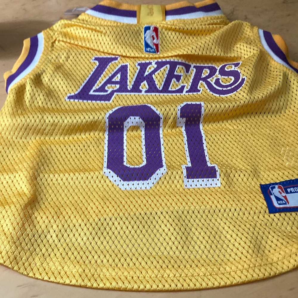 Nike Yellow and Purple Dog Jersey
